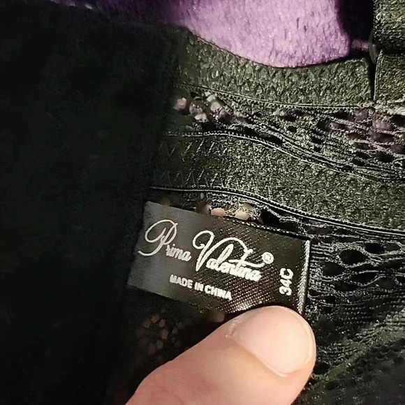 Prima Valentina Black Lace Bra 34C - Picture 2 of 2